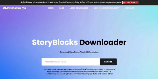 Steptodown Storyblocks Downloader