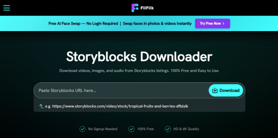 FliFlik for Storyblocks Media Download