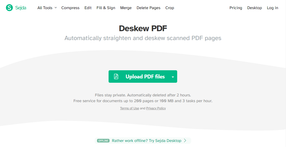 Straighten Scanned PDF Online for Free