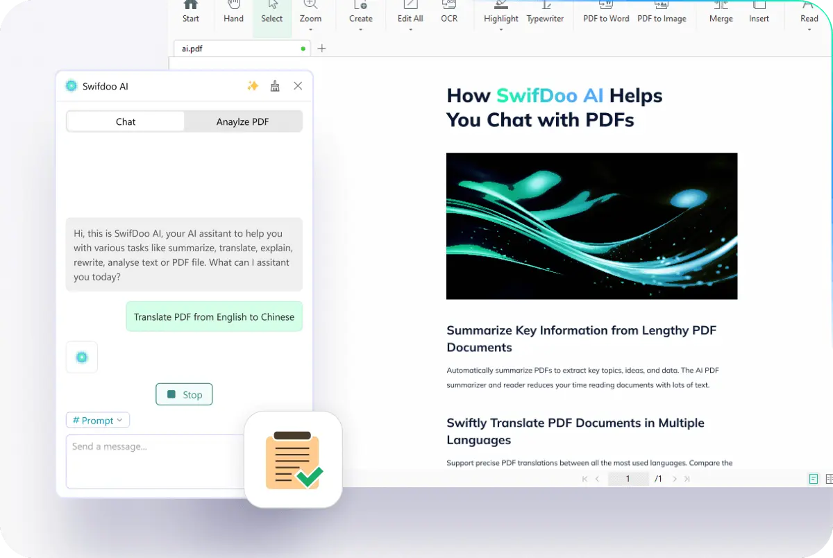 SwifDoo AI Helps Chat with PDFs