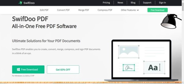 SwifDoo PDF homepage