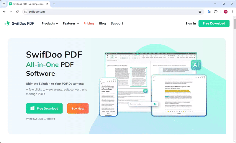 SwifDoo PDF Online PDF to DWG Converter