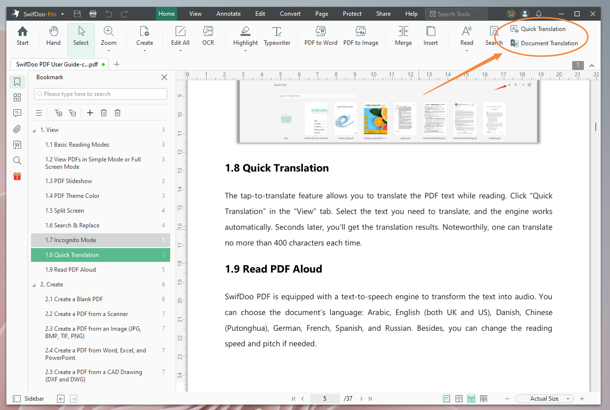 SwifDoo PDF Translates PDF Files Easily