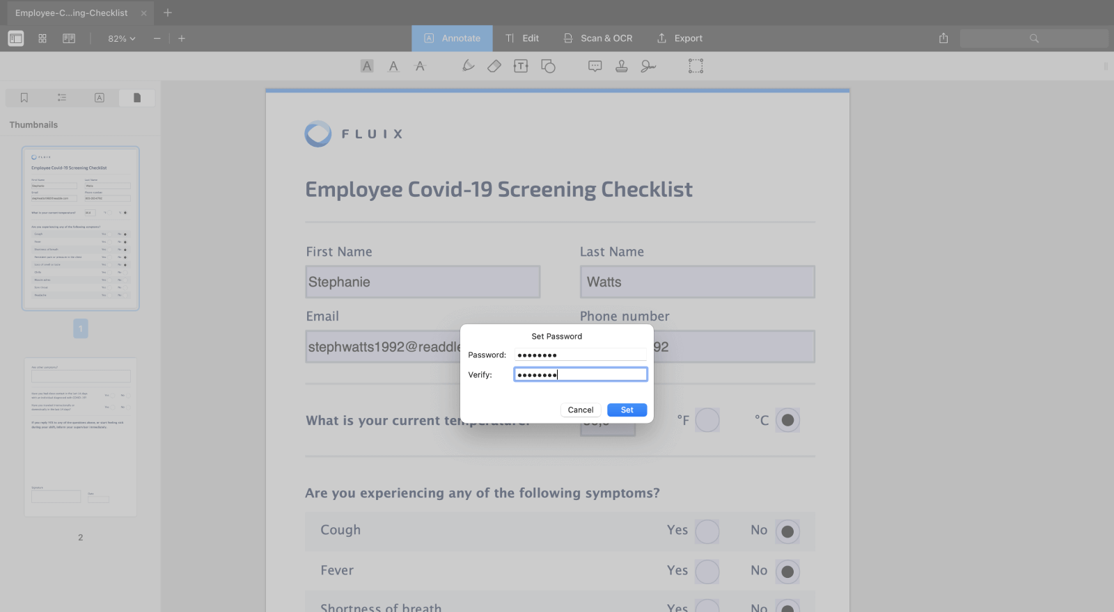 PDF Expert Password Protection