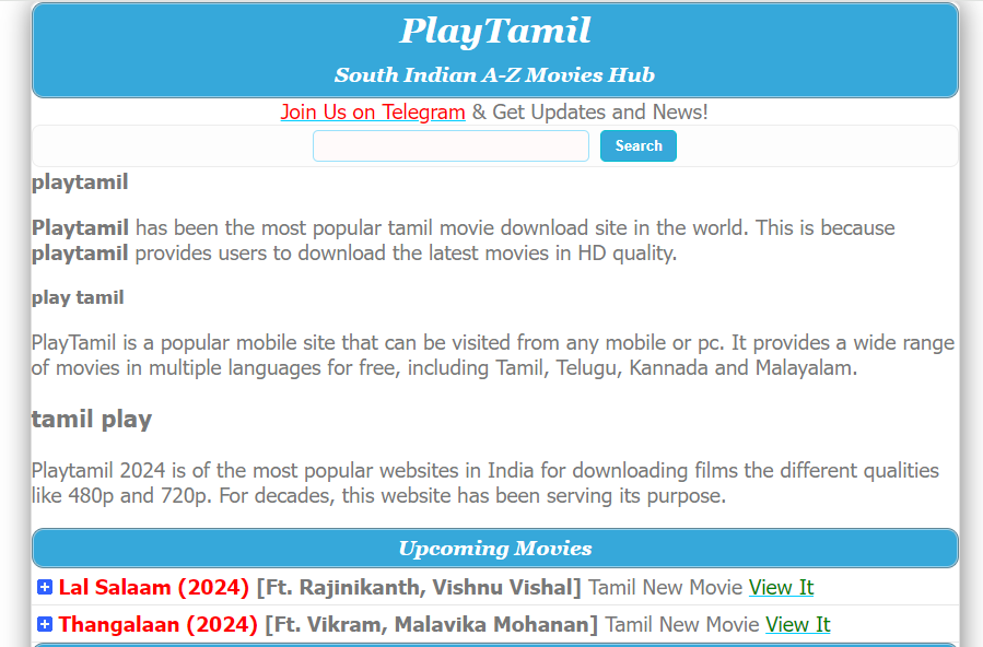 Tamil TV shows download with PlayTamil site