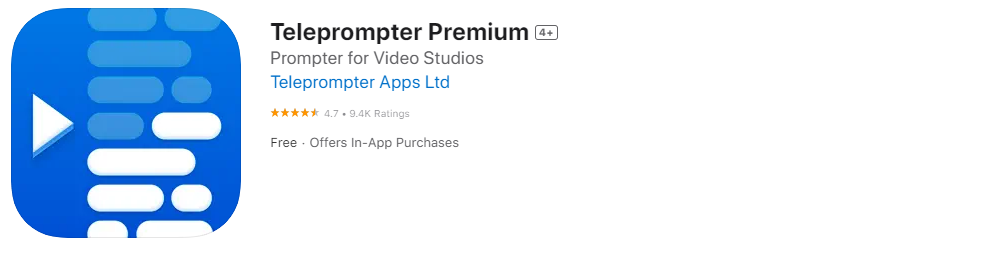 Teleprompter app - Teleprompter Premium