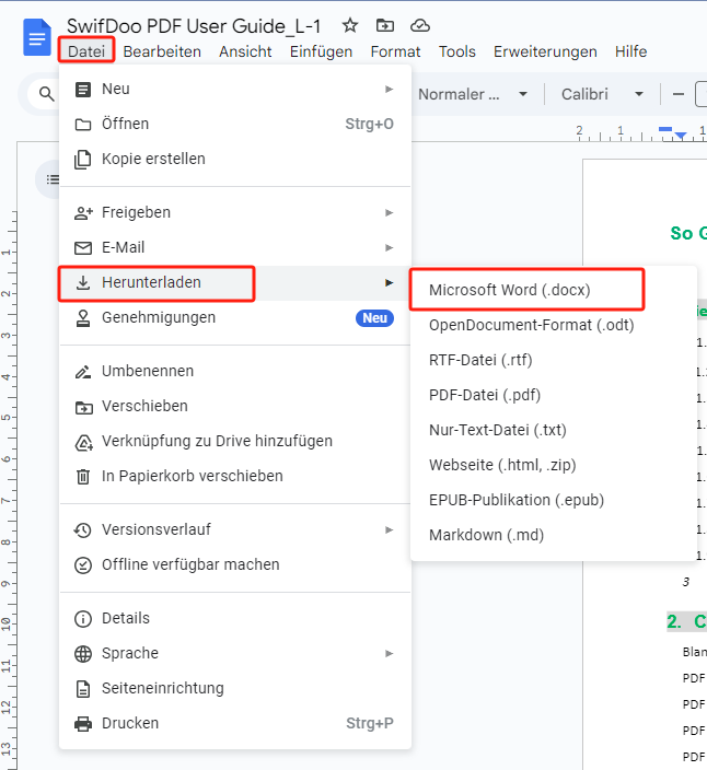 Text aus PDF Scan kopieren in Google Doc