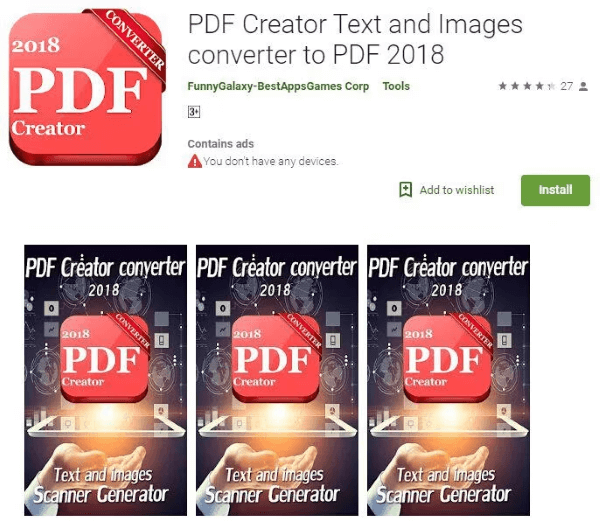 PDF Creator Text and Images Converter to PDF