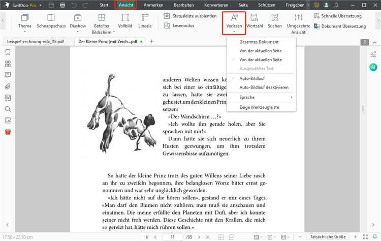 DF vorlesen lassen mit SwifDoo PDF