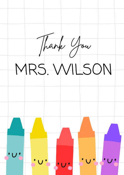 Thank You Teacher Card