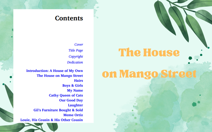 The House on Mango Street PDF reading