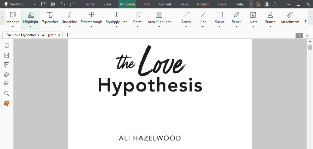 love hypothesis word count