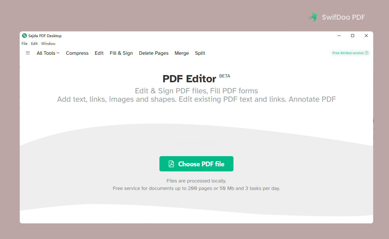 Sejda PDF Editor