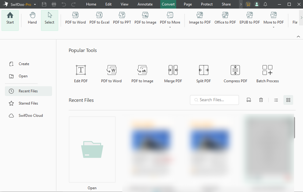 Interface of SwifDoo PDF