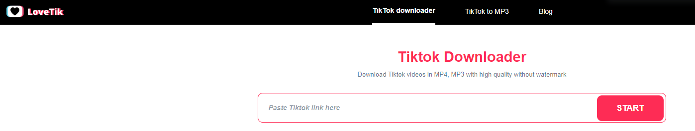 TikTok to MP3 LoveTik converter