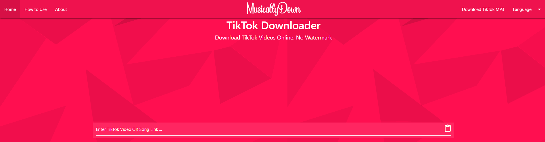 TikTok to MP3 MusicallyDown converter