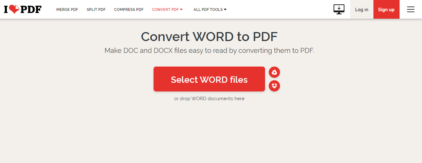 iLovePDF converter