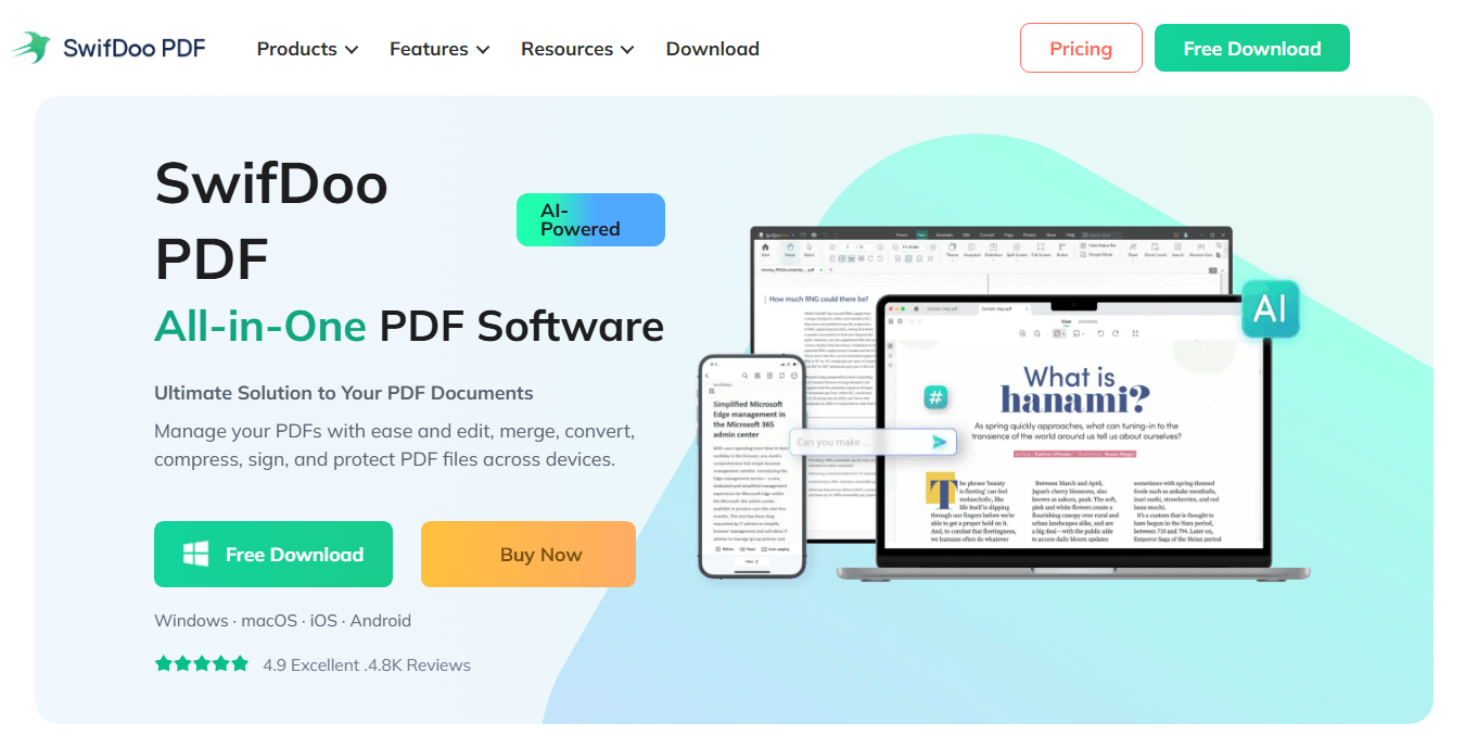 SwifDoo PDF editor interface