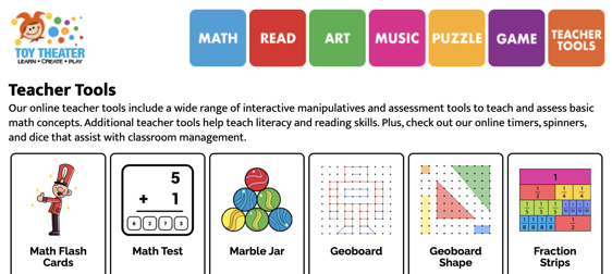 Toy Theater online teaching tool