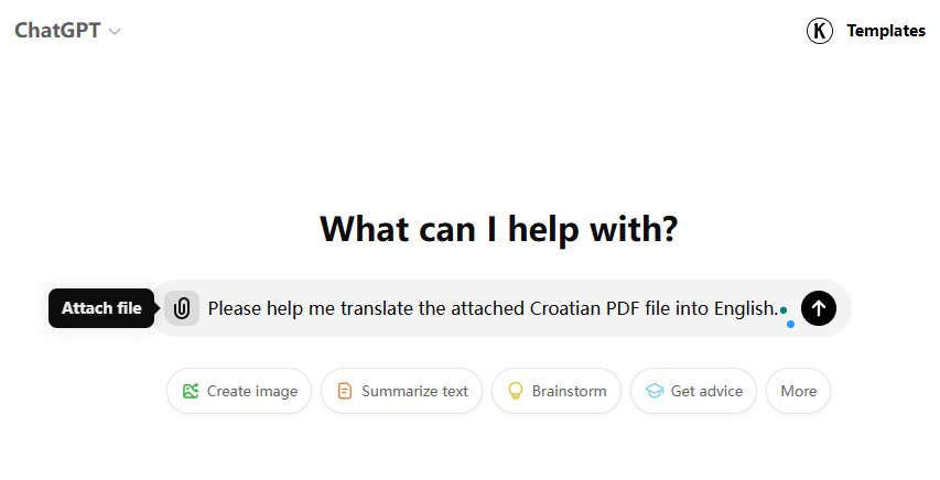 Translate Croatian PDFs with ChatGPT