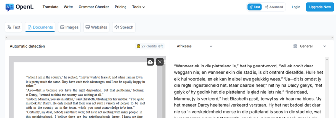 Translate PDF from English to Afrikaans Using OpenL