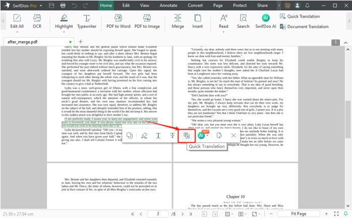 Translate English to Amharic for PDF with SwifDoo PDF 3