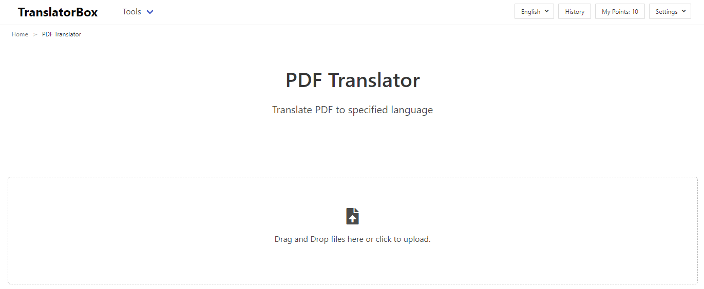Translate English to Gujarati PDF with TranslatorBox