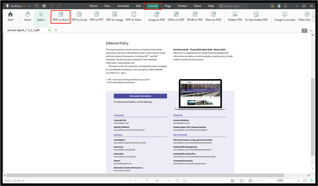 translate English to Hindi in photo with SwifDoo PDF desktop 1