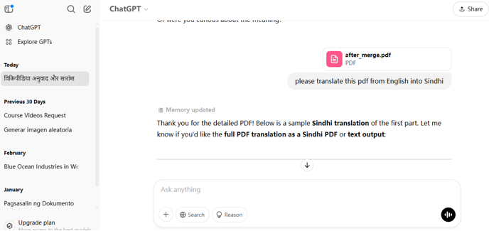 Translate English to Sindhi in PDF with Online Tool 3