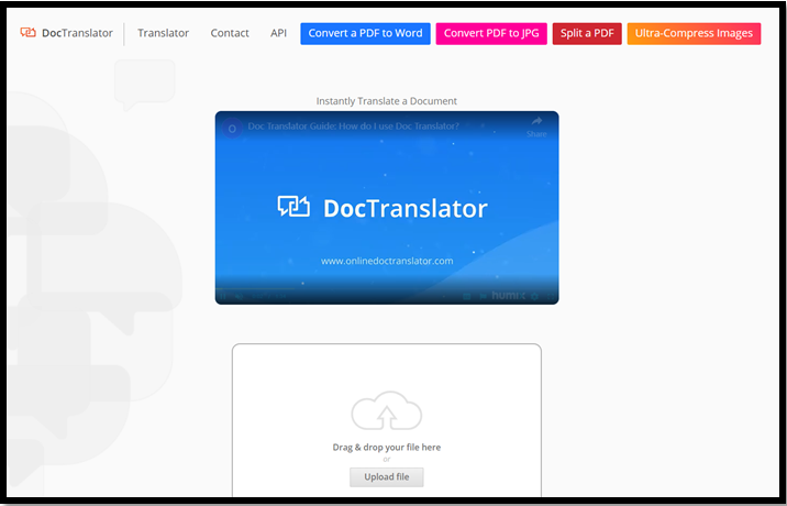 translate Excel sheet from English to Arabic with Online Doc Translator 1