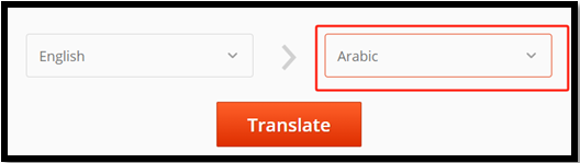 translate Excel sheet from English to Arabic with Online Doc Translator 2