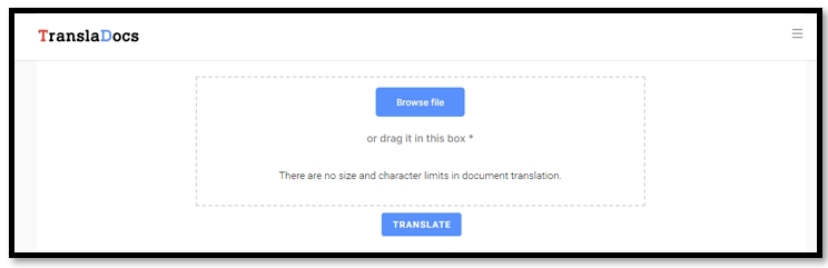 Translate PDFs from English to Bulgarian in TranslaDocs