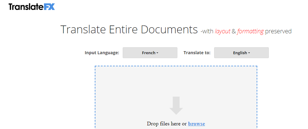 Translate PDF from French to English with TranslateFX