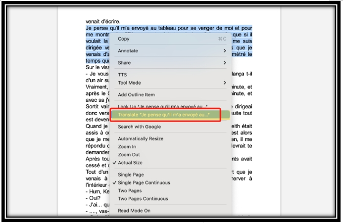 Translate PDF to Croatian in PDF Reader Pro