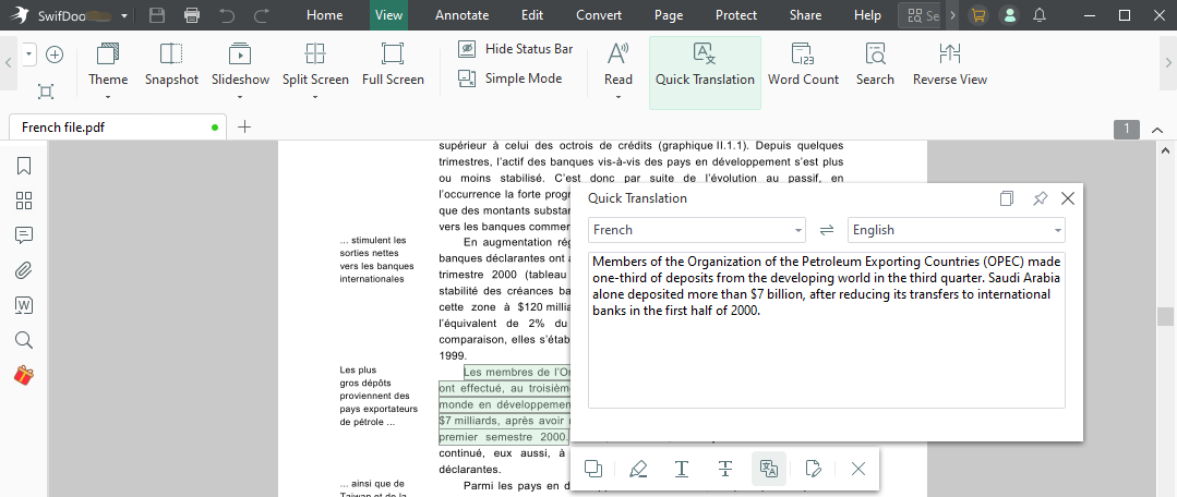Translate PDF to English with SwifDoo PDF