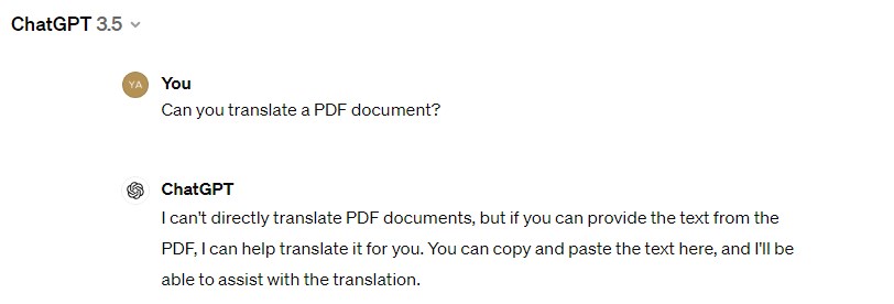 Can ChatGPT Translate PDF