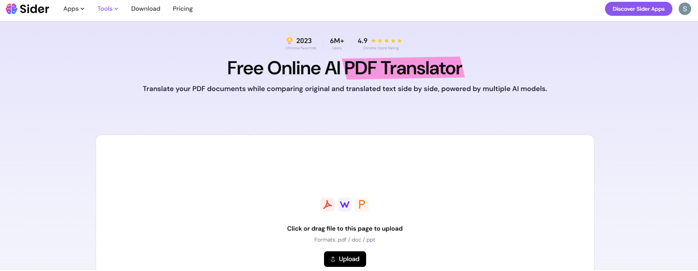 Translate Somali to English for PDF for Free Online Using Sider AI