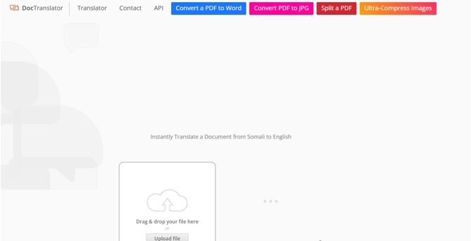 Online Doc Translator to Translate PDF from Somali to English