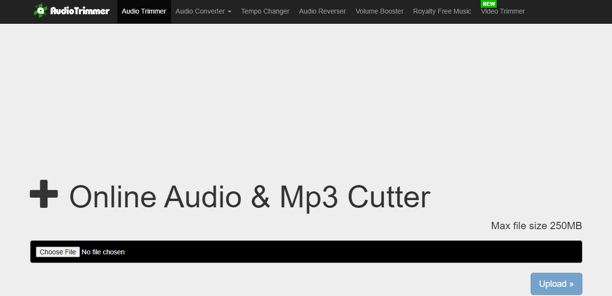 Trim audio online with Audio Trimmer