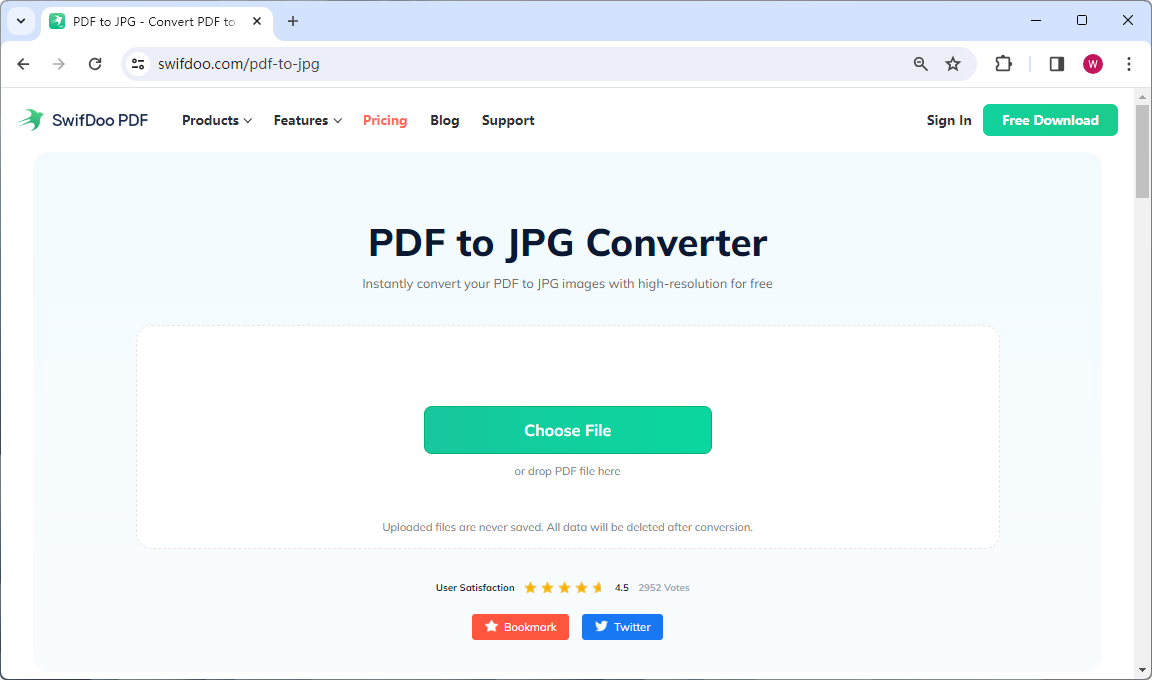 Turn PDF Into JPG With SwifDoo PDF Online