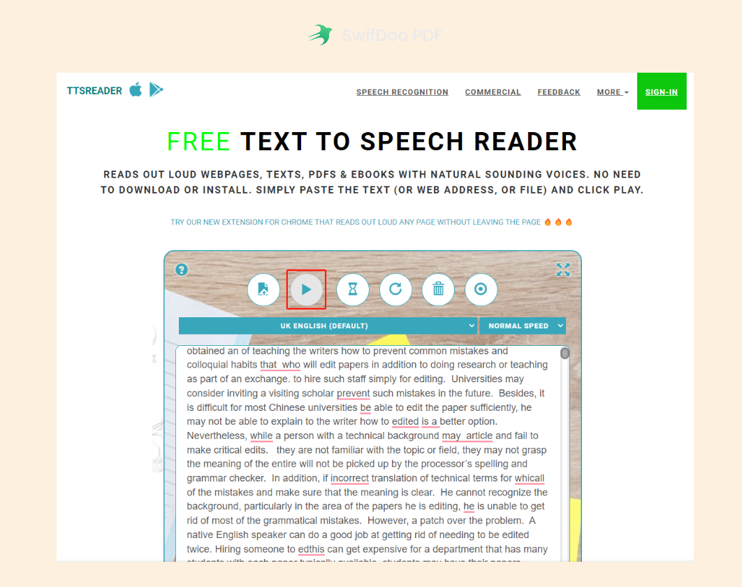 pdf text speech