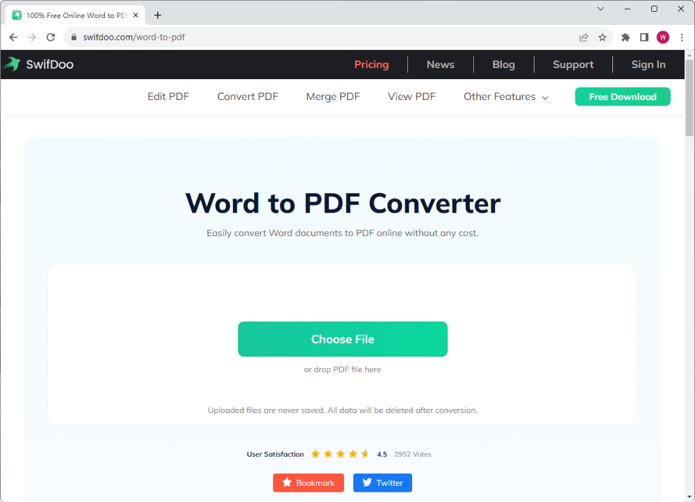 Turn Word to PDF Online for Free