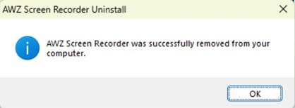 Uninstall AWZ Screen Recorder