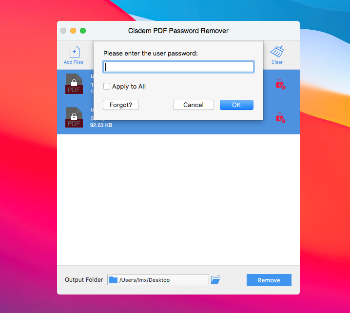 Unlock a PDF without a Password on Mac in Cisdem