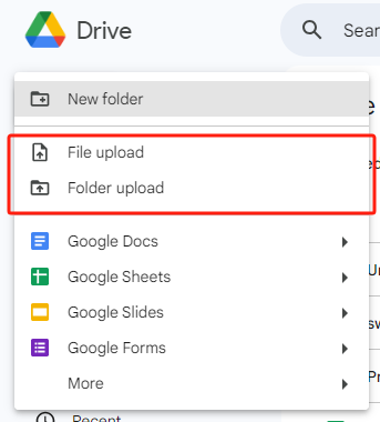 Upload Excel Files to Google Drive