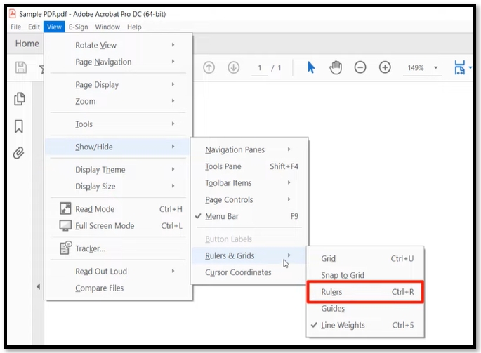 Use PDF rule in Adobe Acrobat