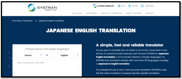 Use SYSTRAN to translate PDF from Japanese to English