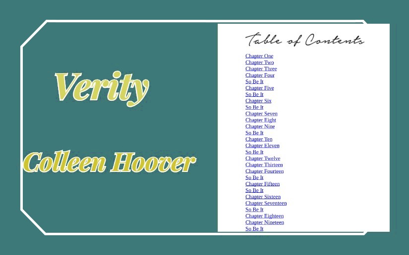 Verity book by Colleen Hoover