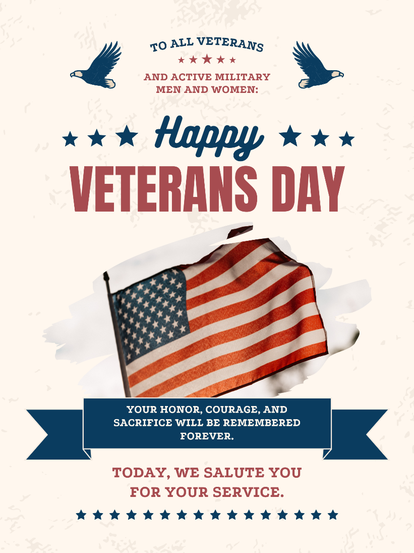 A Veterans Day quote card