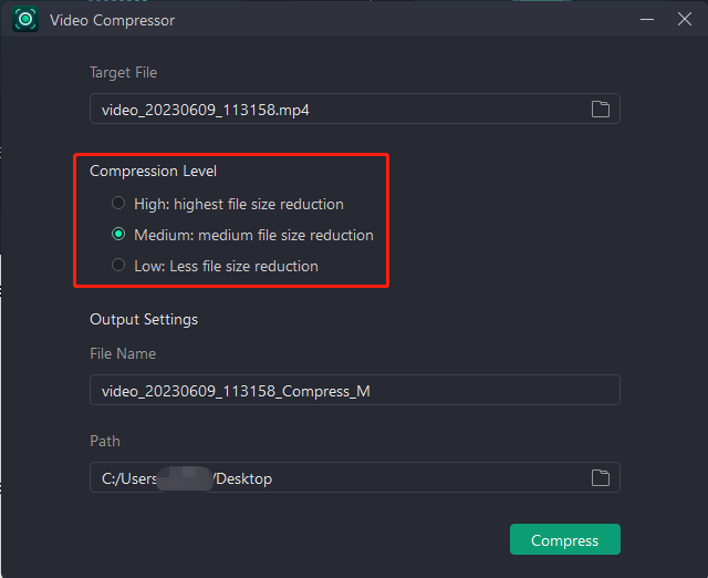 Video compressor for Discord AWZ Screen Recorder 2